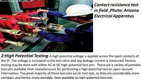 vacuum circuit breaker testing methods